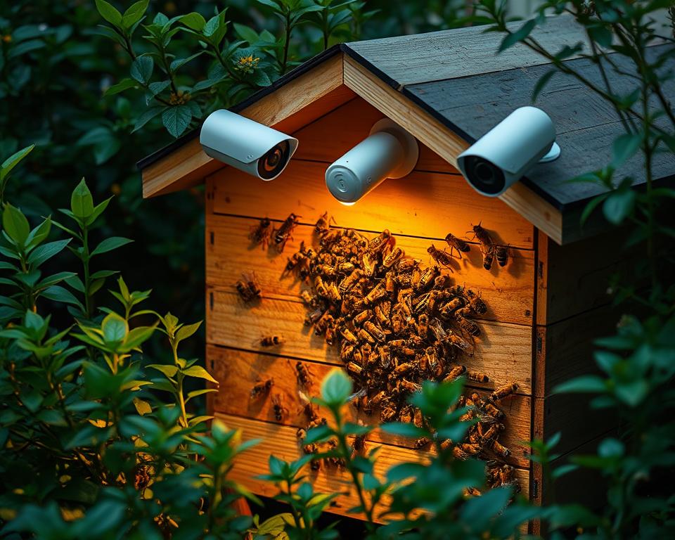 Câmeras Wi-Fi para vigilância remota de colmeias urbanas