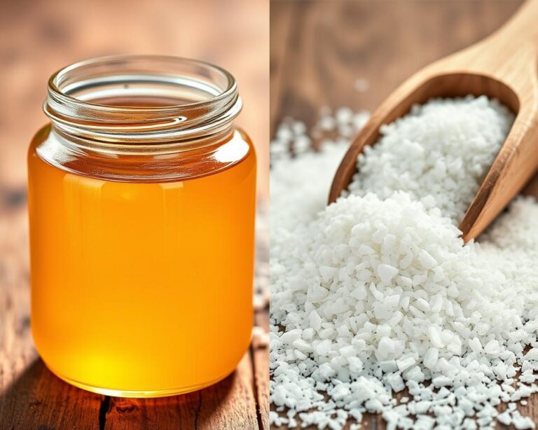 Comparando tipos de xarope: mel vs. açúcar