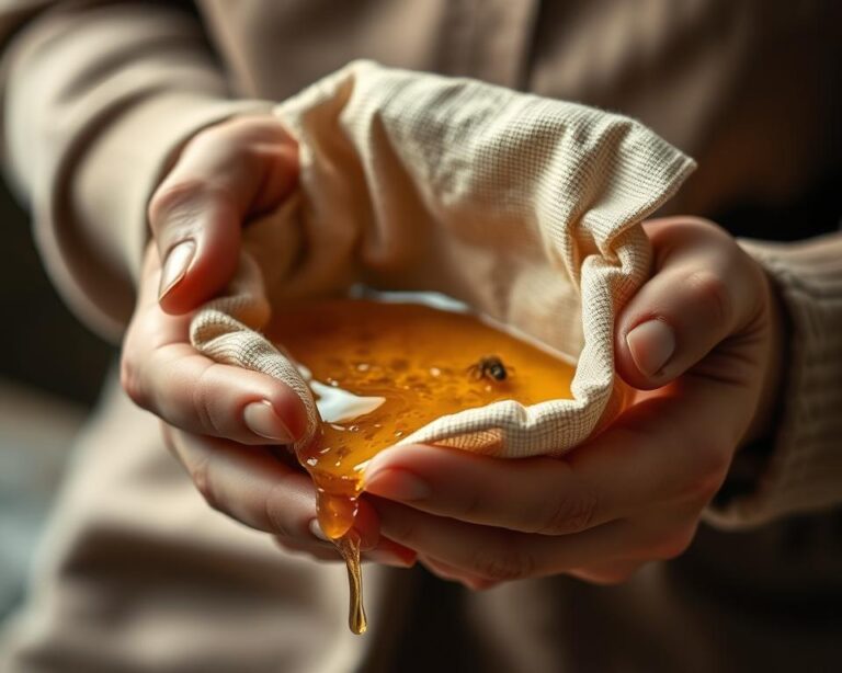 Filtragem de própolis com tecidos reutilizáveis