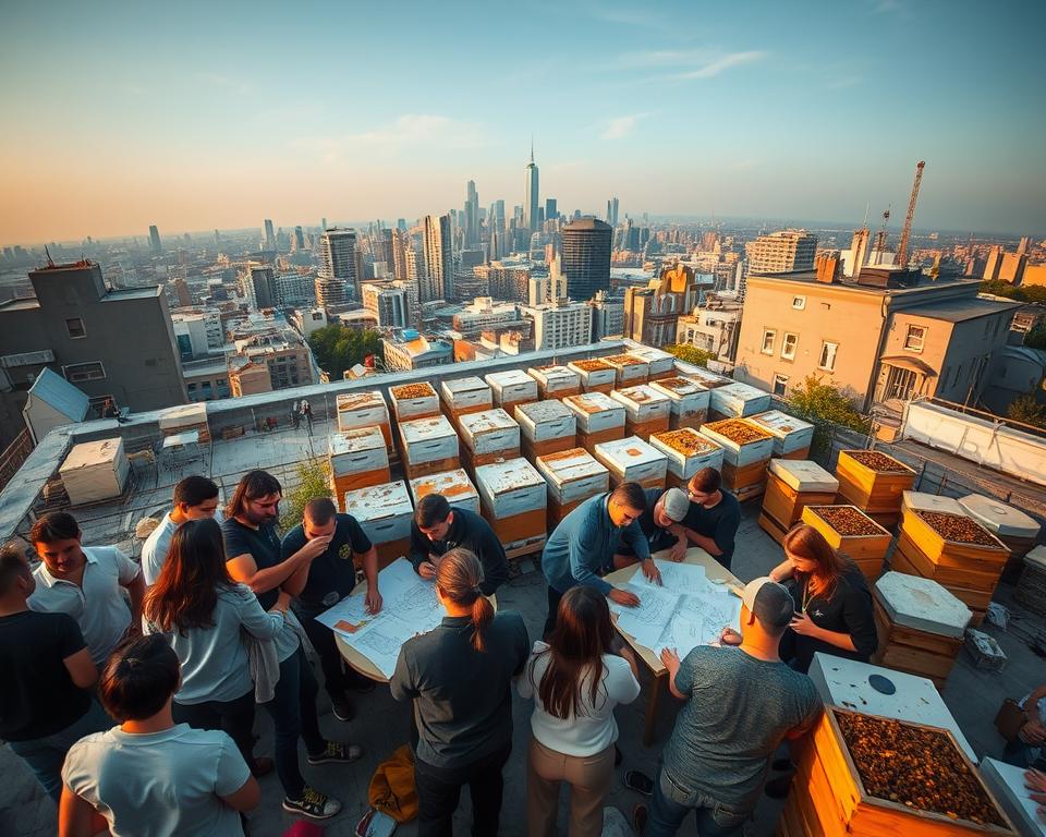 Funcionamento dos hackathons de apicultura urbana