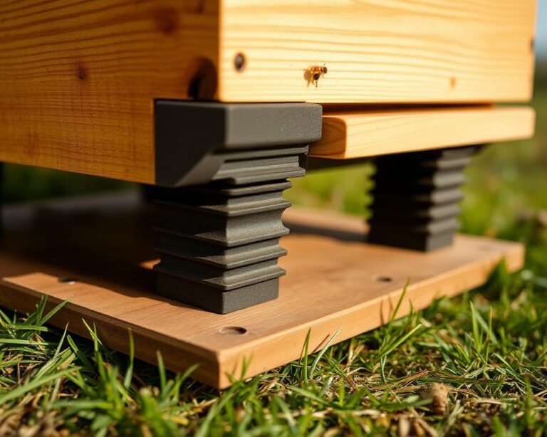 Instalando suportes antivibração na colmeia