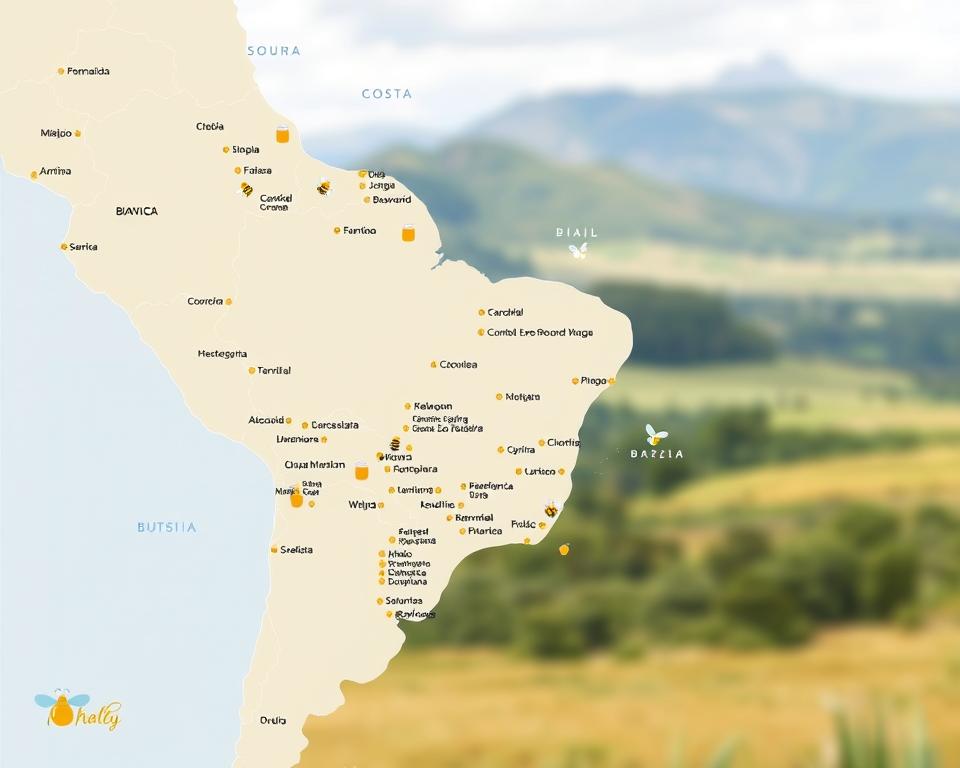 Mapa de Eventos de Apicultura na Região Sudeste