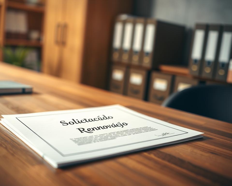 Solicitação de renovação