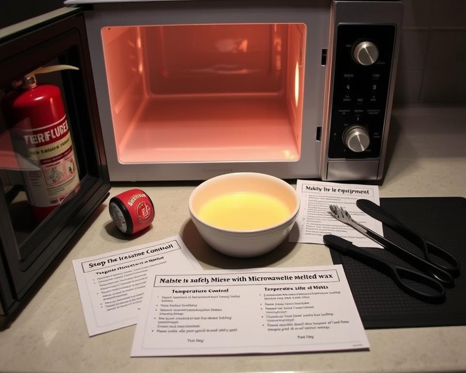 dicas de segurança para derreter cera