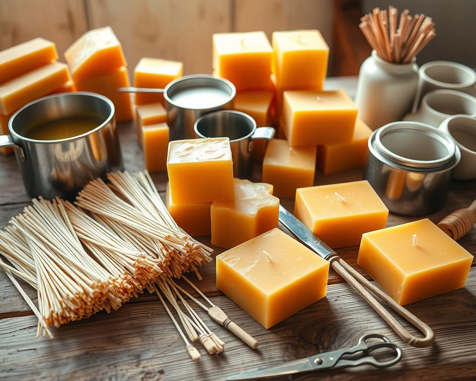 materiais para confecção de velas