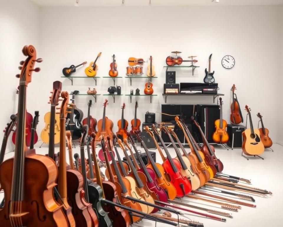 organização de instrumentos musicais