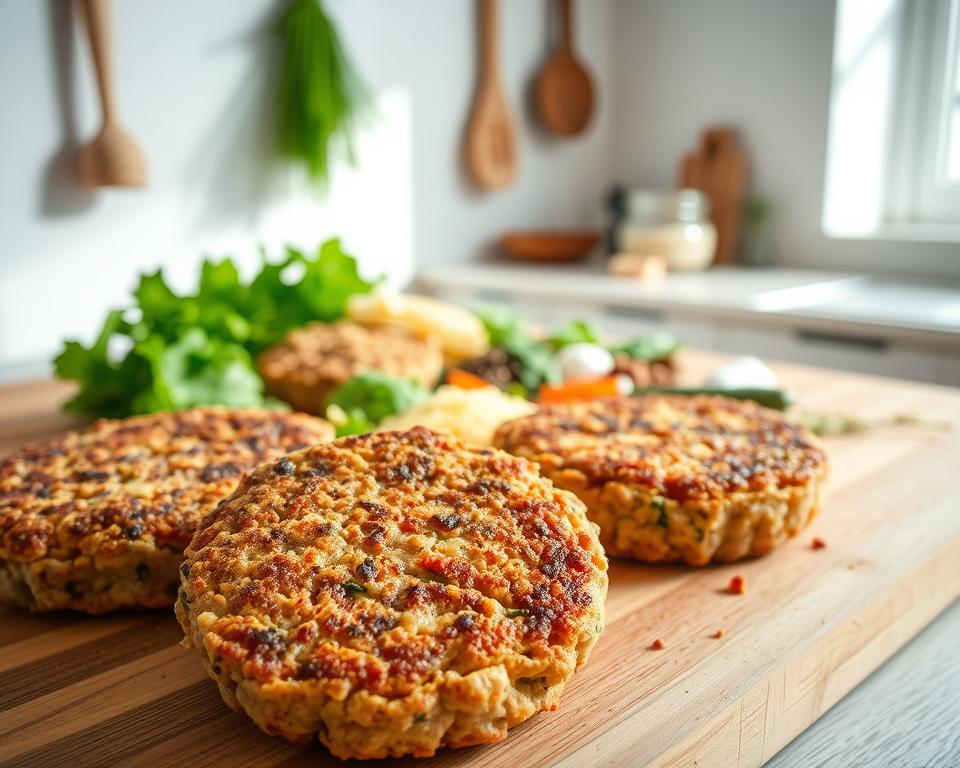 receita fácil de patties de proteína